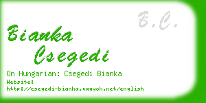 bianka csegedi business card